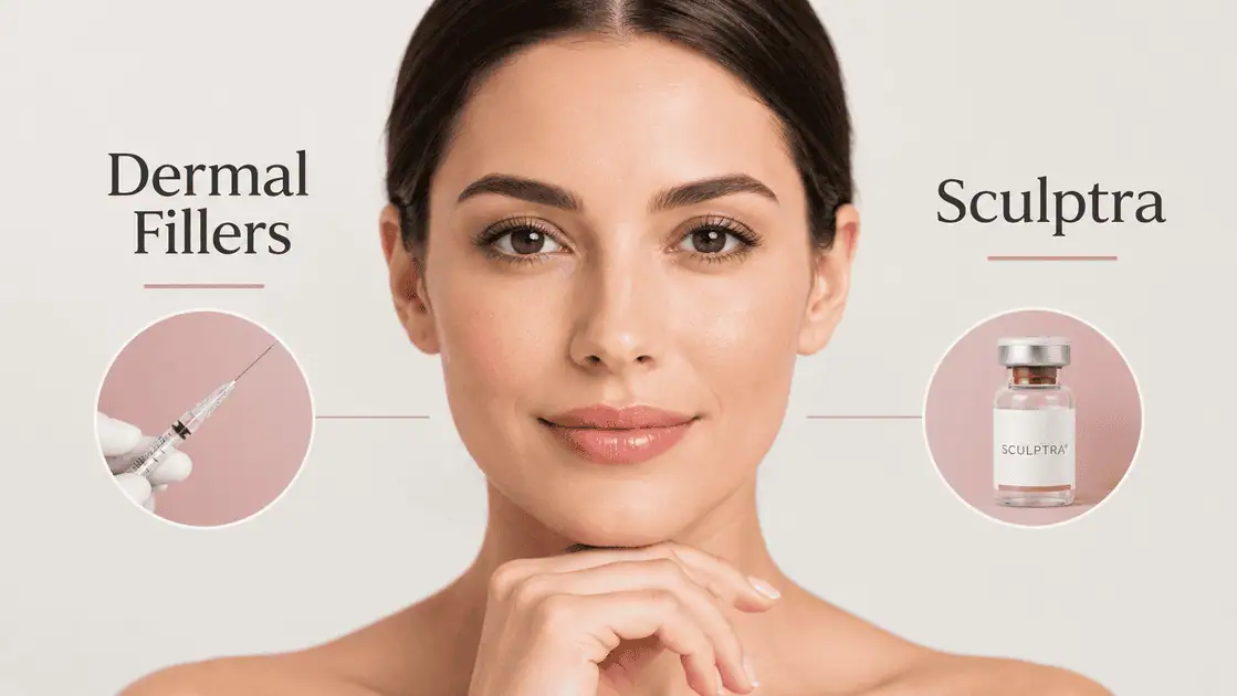 Dermal fillers vs Sculptra for facial volume and contouring